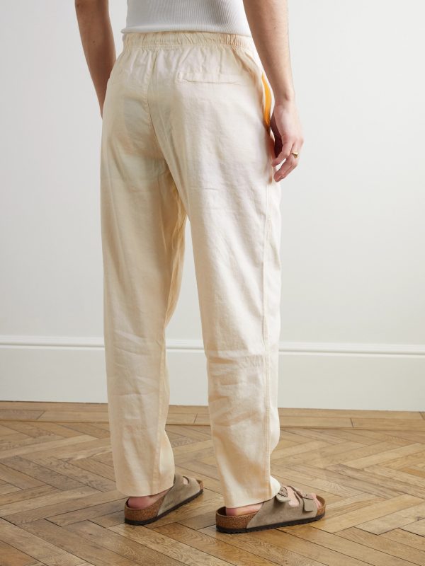 Alex Tapered Stretch Linen and Lyocell-Blend Drawstring Trousers - BK Alex Tapered Stretch Linen and Lyocell-Blend Drawstring Trousers - BK