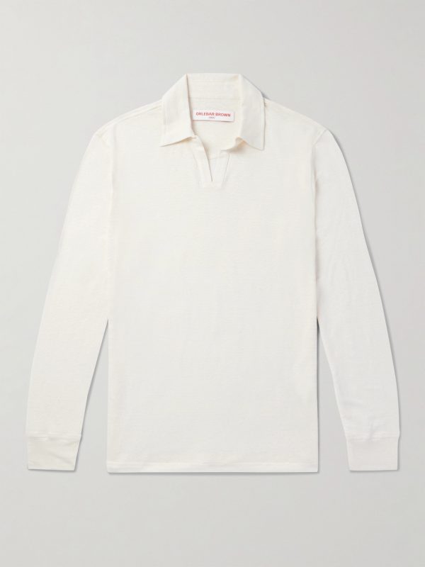 Felix Linen-Blend Jersey Polo Shirt