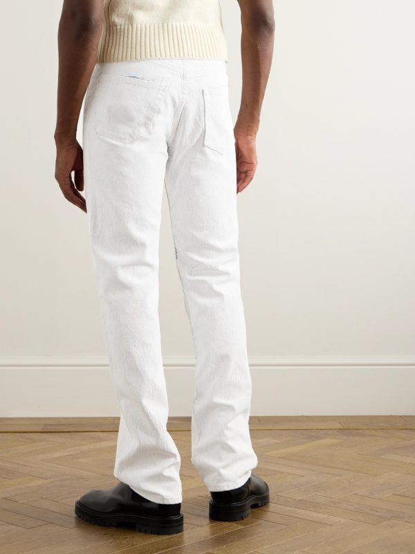 Straight-Leg Coated-Cotton Trousers - BK Straight-Leg Coated-Cotton Trousers - BK