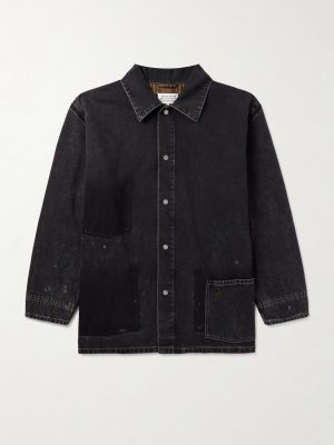 Oversized Paint-Splattered Denim Jacket Oversized Paint-Splattered Denim Jacket