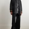 Oversized Paint-Splattered Denim Jacket - OU