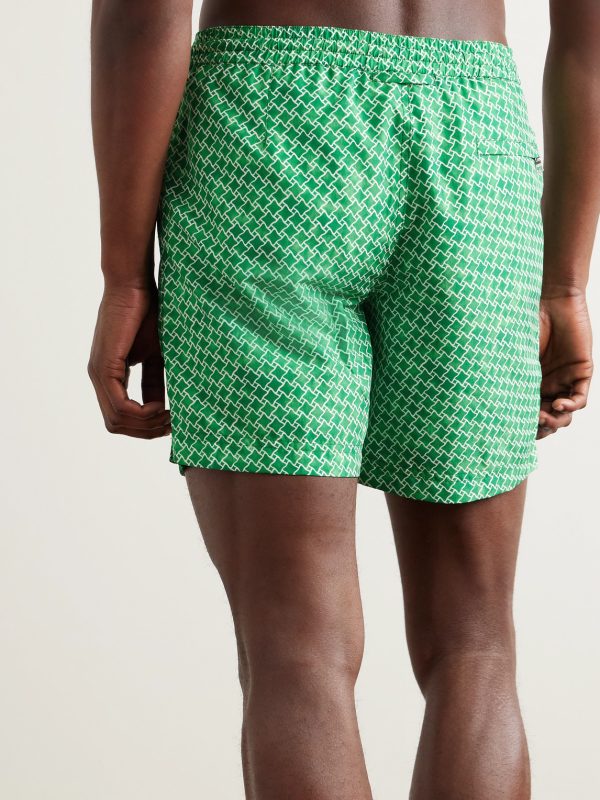 Standard Slim-Fit Straight-Leg Mid-Length Printed Swim Shorts - BK Standard Slim-Fit Straight-Leg Mid-Length Printed Swim Shorts - BK