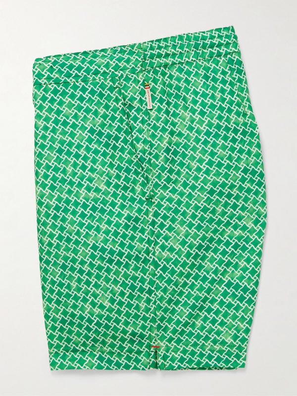 Standard Slim-Fit Straight-Leg Mid-Length Printed Swim Shorts - E1 Standard Slim-Fit Straight-Leg Mid-Length Printed Swim Shorts - E1