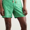 Standard Slim-Fit Straight-Leg Mid-Length Printed Swim Shorts - OU Standard Slim-Fit Straight-Leg Mid-Length Printed Swim Shorts - OU