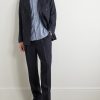 Double-Breasted Linen and Silk-Blend Blazer - OU Double-Breasted Linen and Silk-Blend Blazer - OU