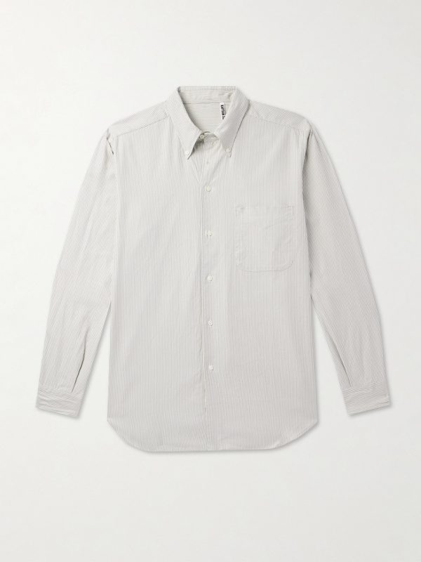 Button-Down Collar Striped Cotton Shirt Button-Down Collar Striped Cotton Shirt