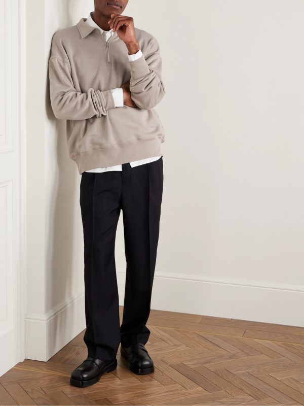 Suvin Cotton-Jersey Half-Zip Sweatshirt - OU