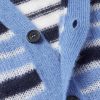 Logo-Embroidered Striped Mohair-Blend Cardigan - CU Logo-Embroidered Striped Mohair-Blend Cardigan - CU