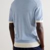 Horton Slim-Fit Wool and Cotton-Blend Polo Shirt - BK