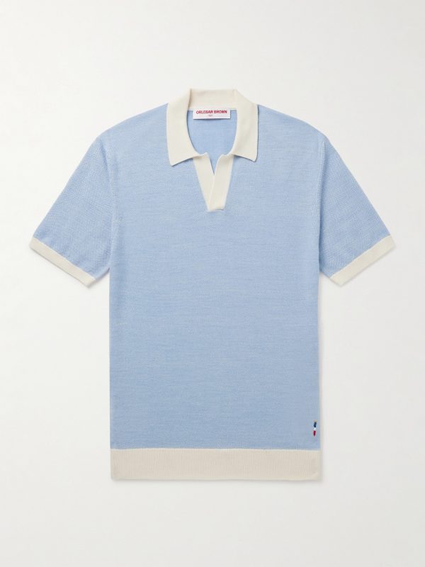 Horton Slim-Fit Wool and Cotton-Blend Polo Shirt