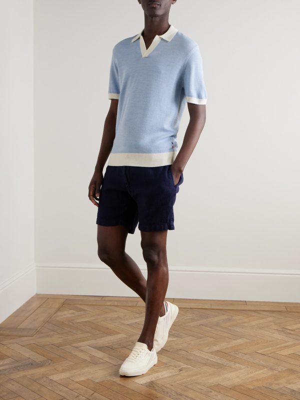 Horton Slim-Fit Wool and Cotton-Blend Polo Shirt - OU