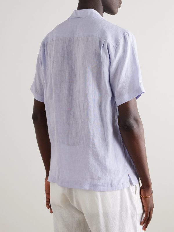Maitan II Camp-Collar Linen Shirt - BK Maitan II Camp-Collar Linen Shirt - BK