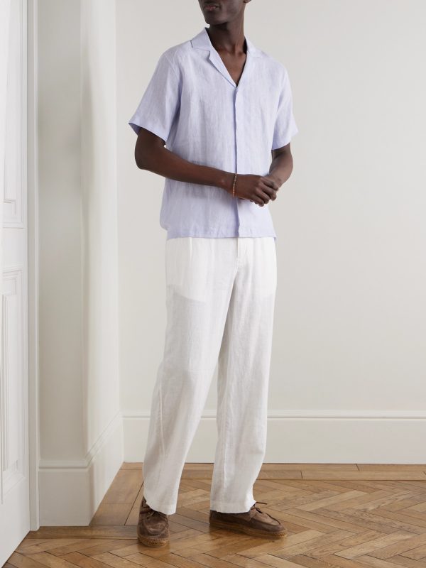 Maitan II Camp-Collar Linen Shirt - OU Maitan II Camp-Collar Linen Shirt - OU