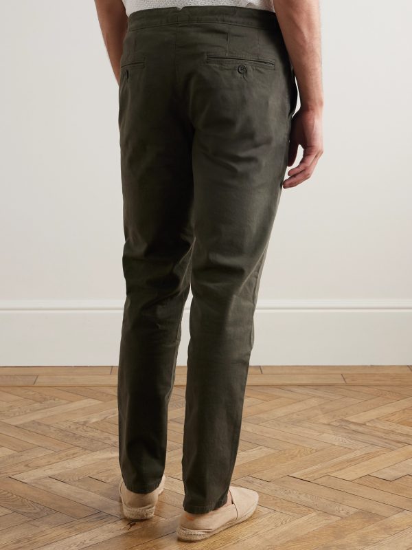 Fallon Straight-Leg Organic Cotton-Blend Twill Trousers - BK Fallon Straight-Leg Organic Cotton-Blend Twill Trousers - BK