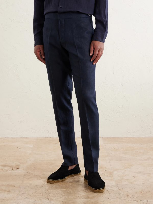 Griffon Tapered Linen Trousers - FR Griffon Tapered Linen Trousers - FR