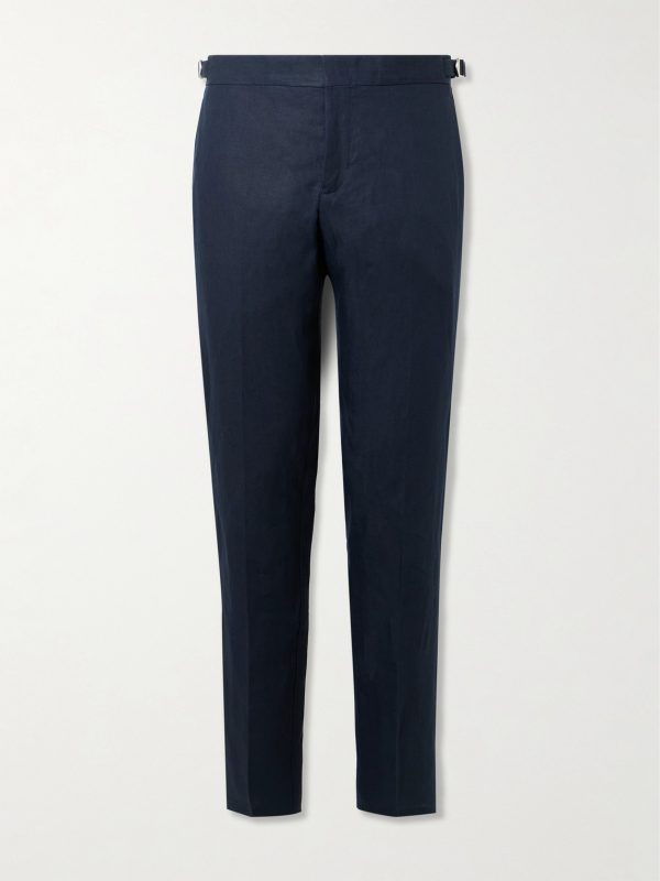 Griffon Tapered Linen Trousers Griffon Tapered Linen Trousers