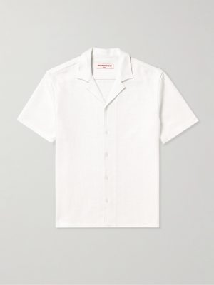 Maitan Camp-Collar Crocheted Cotton Shirt Maitan Camp-Collar Crocheted Cotton Shirt