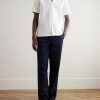 Maitan Camp-Collar Crocheted Cotton Shirt - OU Maitan Camp-Collar Crocheted Cotton Shirt - OU