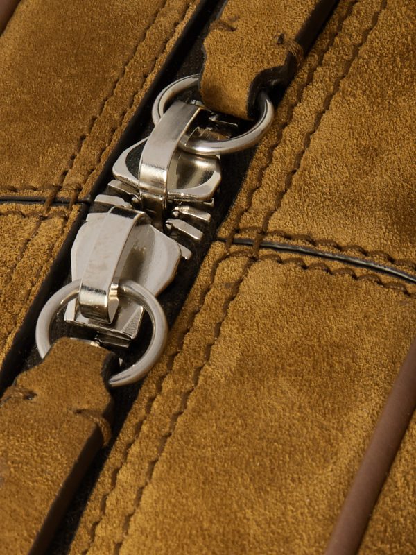 Closer Slim Leather-Trimmed Suede Briefcase - CU Closer Slim Leather-Trimmed Suede Briefcase - CU