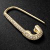 Safety Pin 18-Karat Gold Diamond Single Earring - BK Safety Pin 18-Karat Gold Diamond Single Earring - BK