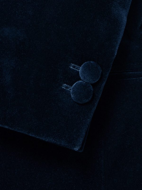 Slim-Fit Shawl-Collar Cotton-Velvet Tuxedo Jacket - CU