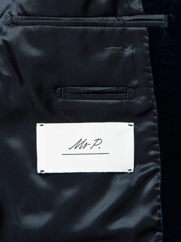 Slim-Fit Shawl-Collar Cotton-Velvet Tuxedo Jacket - E1