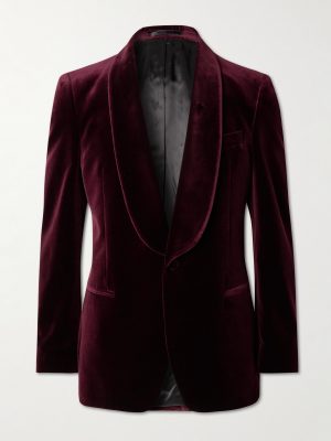 Slim-Fit Shawl-Collar Cotton-Velvet Tuxedo Jacket Slim-Fit Shawl-Collar Cotton-Velvet Tuxedo Jacket