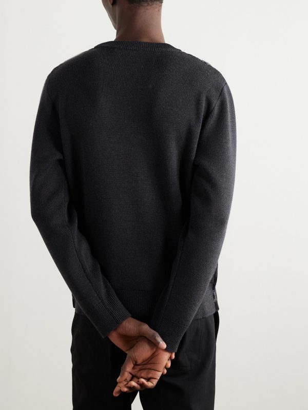 Argyle Wool-Blend Sweater - BK Argyle Wool-Blend Sweater - BK