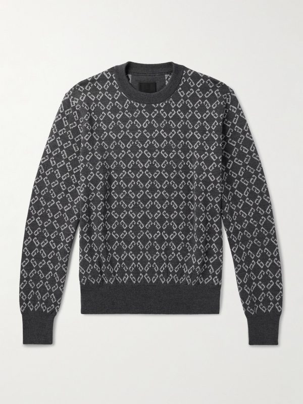 Logo-Jacquard Wool-Blend Sweater Logo-Jacquard Wool-Blend Sweater