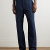 Straight-Leg Logo-Jacquard Cotton-Blend Trousers - FR Straight-Leg Logo-Jacquard Cotton-Blend Trousers - FR