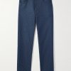Straight-Leg Logo-Jacquard Cotton-Blend Trousers Straight-Leg Logo-Jacquard Cotton-Blend Trousers