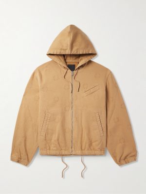 Logo-Jacquard Denim Hooded Jacket Logo-Jacquard Denim Hooded Jacket