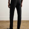 Tapered Logo-Embellished Wool Trousers - BK Tapered Logo-Embellished Wool Trousers - BK