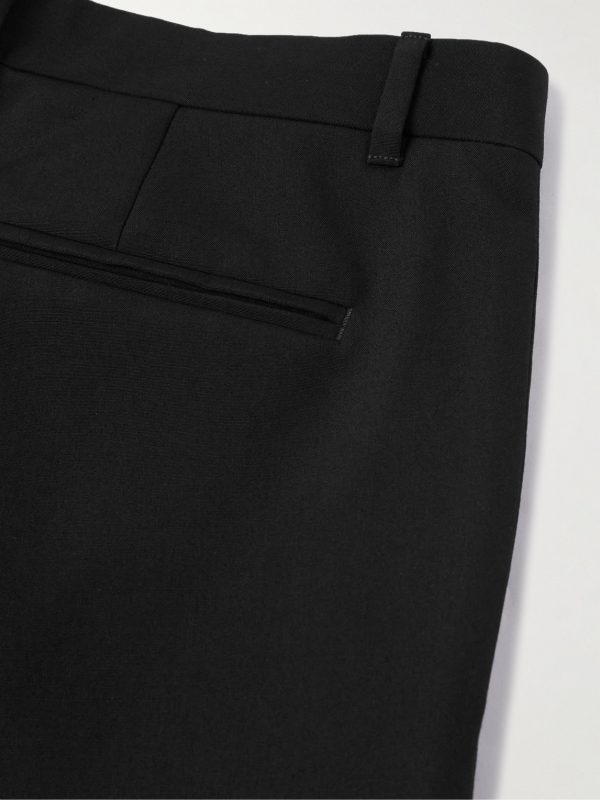 Tapered Logo-Embellished Wool Trousers - CU Tapered Logo-Embellished Wool Trousers - CU