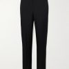 Tapered Logo-Embellished Wool Trousers Tapered Logo-Embellished Wool Trousers