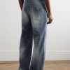 Straight-Leg Logo-Embroidered Jeans - BK Straight-Leg Logo-Embroidered Jeans - BK