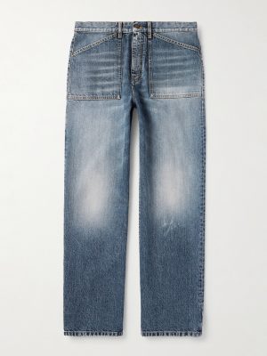 Straight-Leg Logo-Embroidered Jeans Straight-Leg Logo-Embroidered Jeans