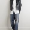 Straight-Leg Logo-Embroidered Jeans - OU Straight-Leg Logo-Embroidered Jeans - OU