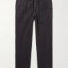 Straight-Leg Garment-Dyed Linen Drawstring Trousers Straight-Leg Garment-Dyed Linen Drawstring Trousers