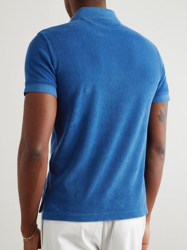Cotton-Blend Terry Polo Shirt - BK Cotton-Blend Terry Polo Shirt - BK