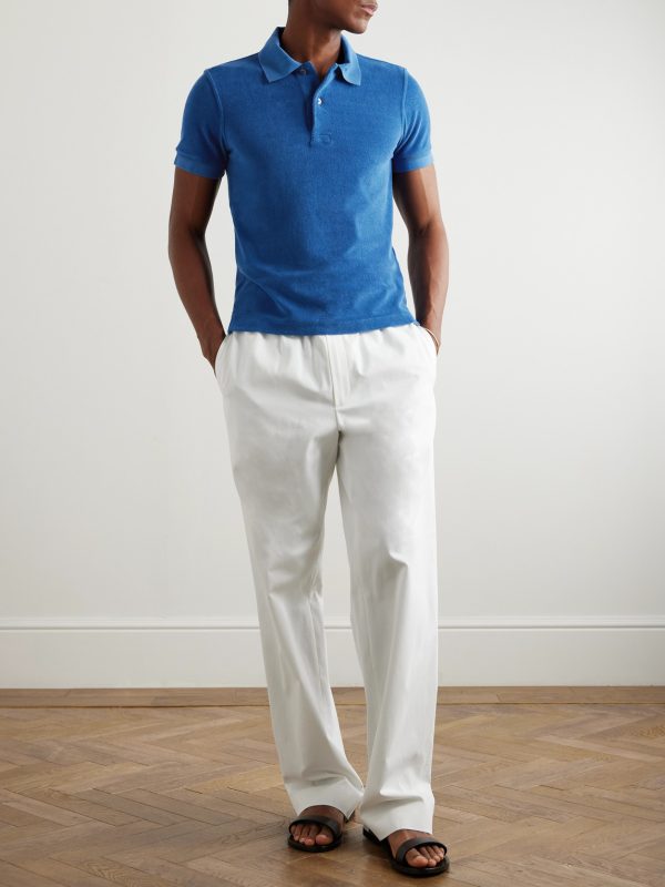 Cotton-Blend Terry Polo Shirt - OU Cotton-Blend Terry Polo Shirt - OU