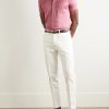 Slim-Fit Silk and Linen-Blend Polo Shirt - OU Slim-Fit Silk and Linen-Blend Polo Shirt - OU