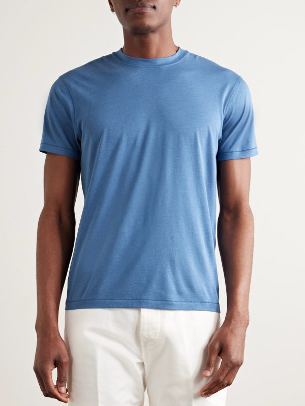 Slim-Fit Lyocell and Cotton-Blend Jersey T-Shirt - FR