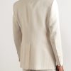Dyllan Double-Breasted Metallic Striped Wool-Blend Suit Jacket - BK Dyllan Double-Breasted Metallic Striped Wool-Blend Suit Jacket - BK