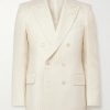 Dyllan Double-Breasted Metallic Striped Wool-Blend Suit Jacket Dyllan Double-Breasted Metallic Striped Wool-Blend Suit Jacket