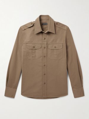 Cotton and Silk-Blend Poplin Shirt Cotton and Silk-Blend Poplin Shirt