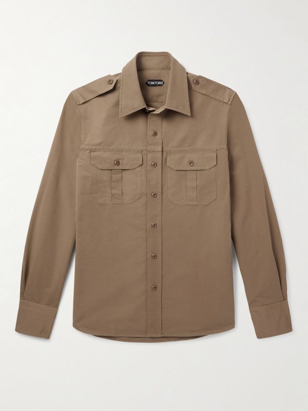 Cotton and Silk-Blend Poplin Shirt Cotton and Silk-Blend Poplin Shirt