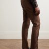 Slim-Fit Silk Trousers - BK Slim-Fit Silk Trousers - BK
