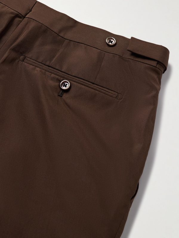Slim-Fit Silk Trousers - CU Slim-Fit Silk Trousers - CU
