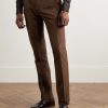 Slim-Fit Silk Trousers - FR Slim-Fit Silk Trousers - FR